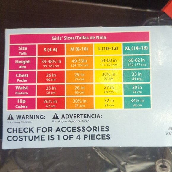 Harley Quinn Kids Costume - Red and Black Size S 4-6 - Picture 6 of 6